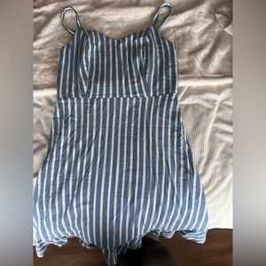 Old Navy Blue and White Striped Mini Dress